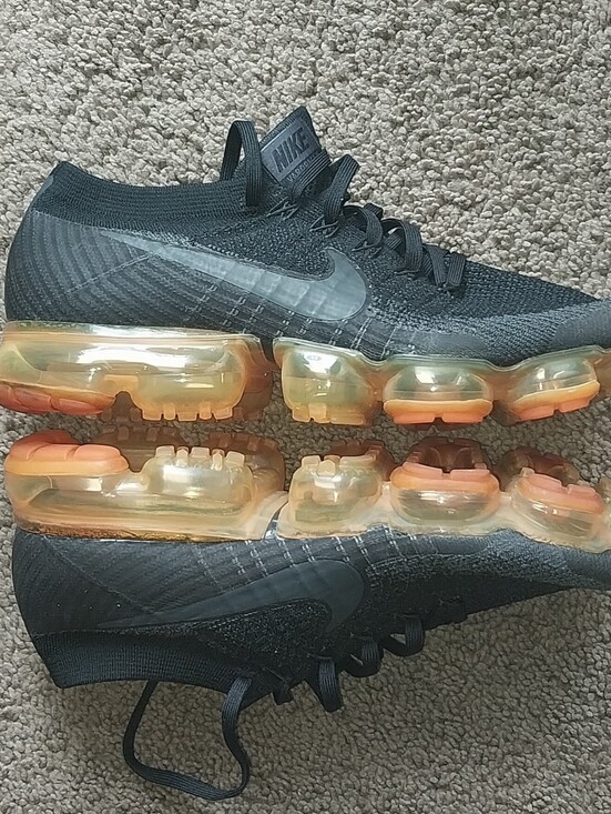 Other - Nike Mens Air Vapormax Flyknit Anthracite Black Orange Size 9